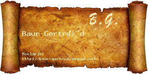 Baur Gertrúd névjegykártya